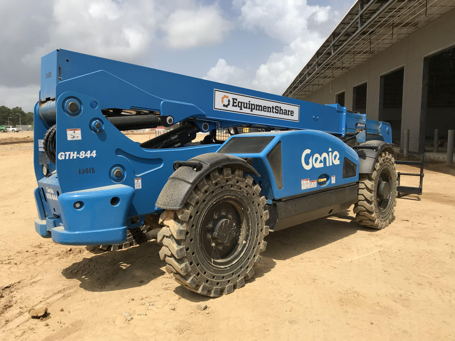 2018 Genie GTH-844 Genie GTH-844 w/ROPS, Work Lights, Solid Tires, RH Cab Mesh, Beacon, 60" Carriage and Forks