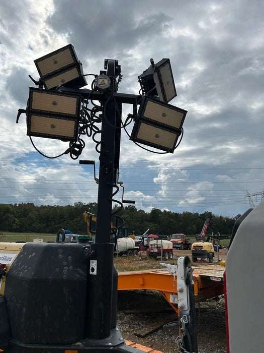 2022 Allmand NLV3GR (4) LED Light Fixture 350W, 23' Vertical Mast, 3kW Prime, Towable, Deep Sea L401, Leveling Jacks, Yanmar T4F 5.8hp