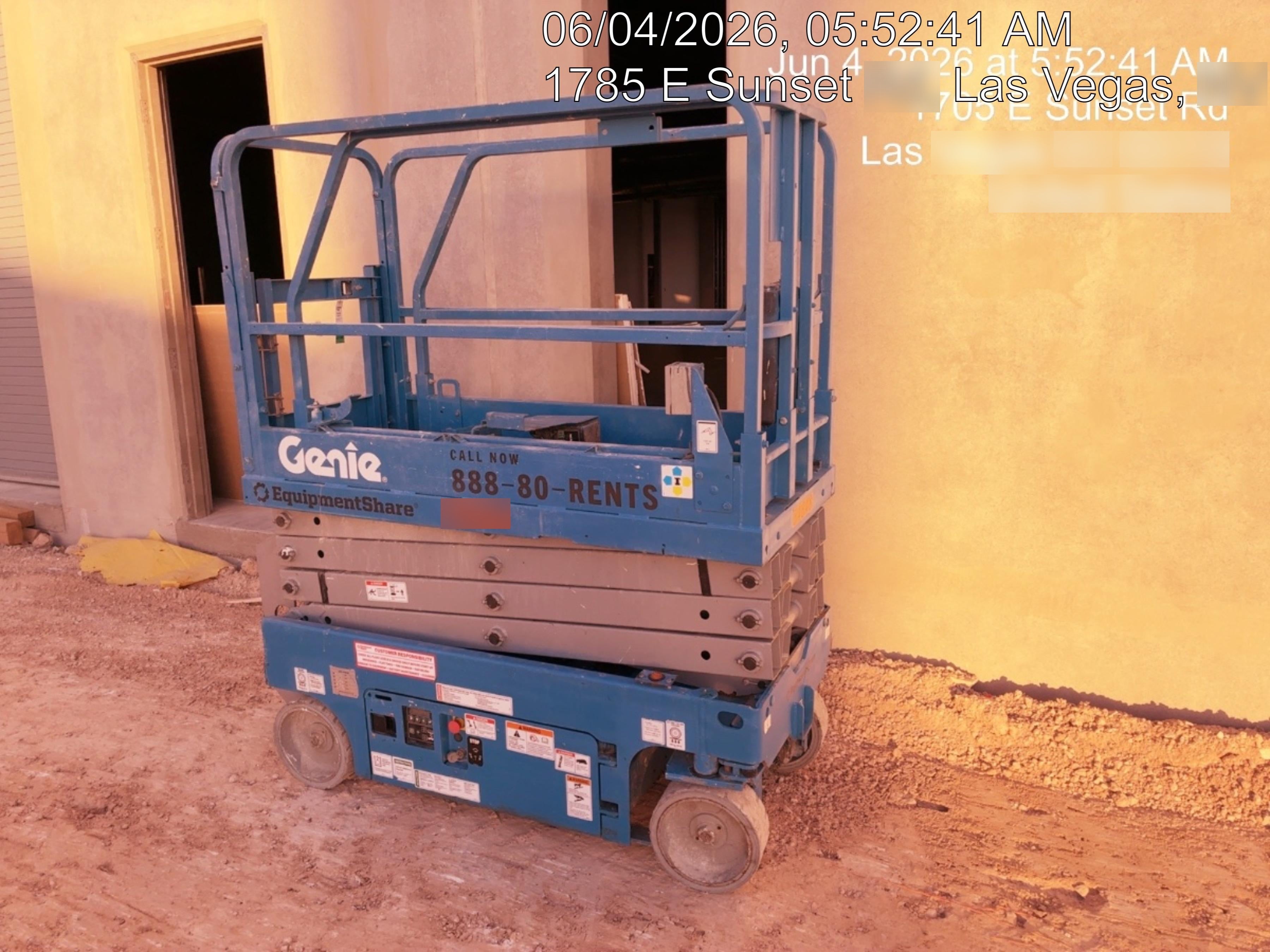 2019 Genie GS-1930 Half Height Swing Gate, 800W Inverter