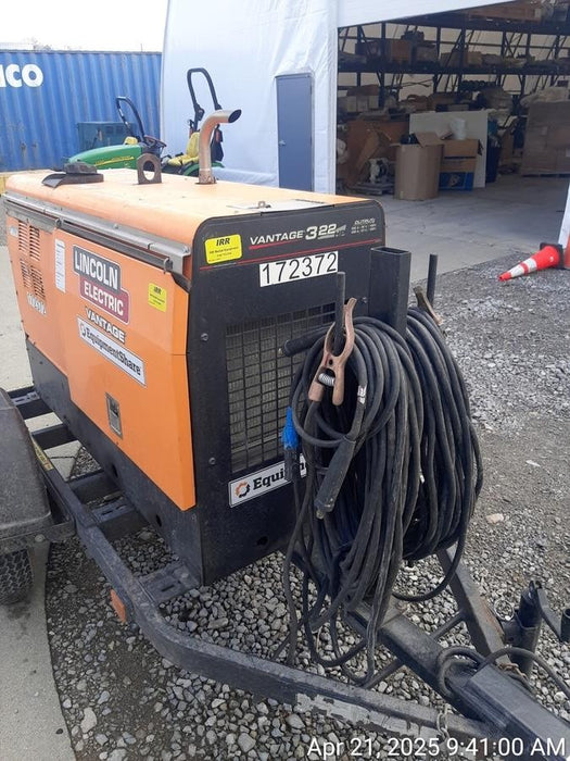 2021 Lincoln Electric Vantage 322 Vantage 322 Ready Pak 3 w/ Decals, ORANGE (includes trailer, cable rack, fender light kit) NO Telematics