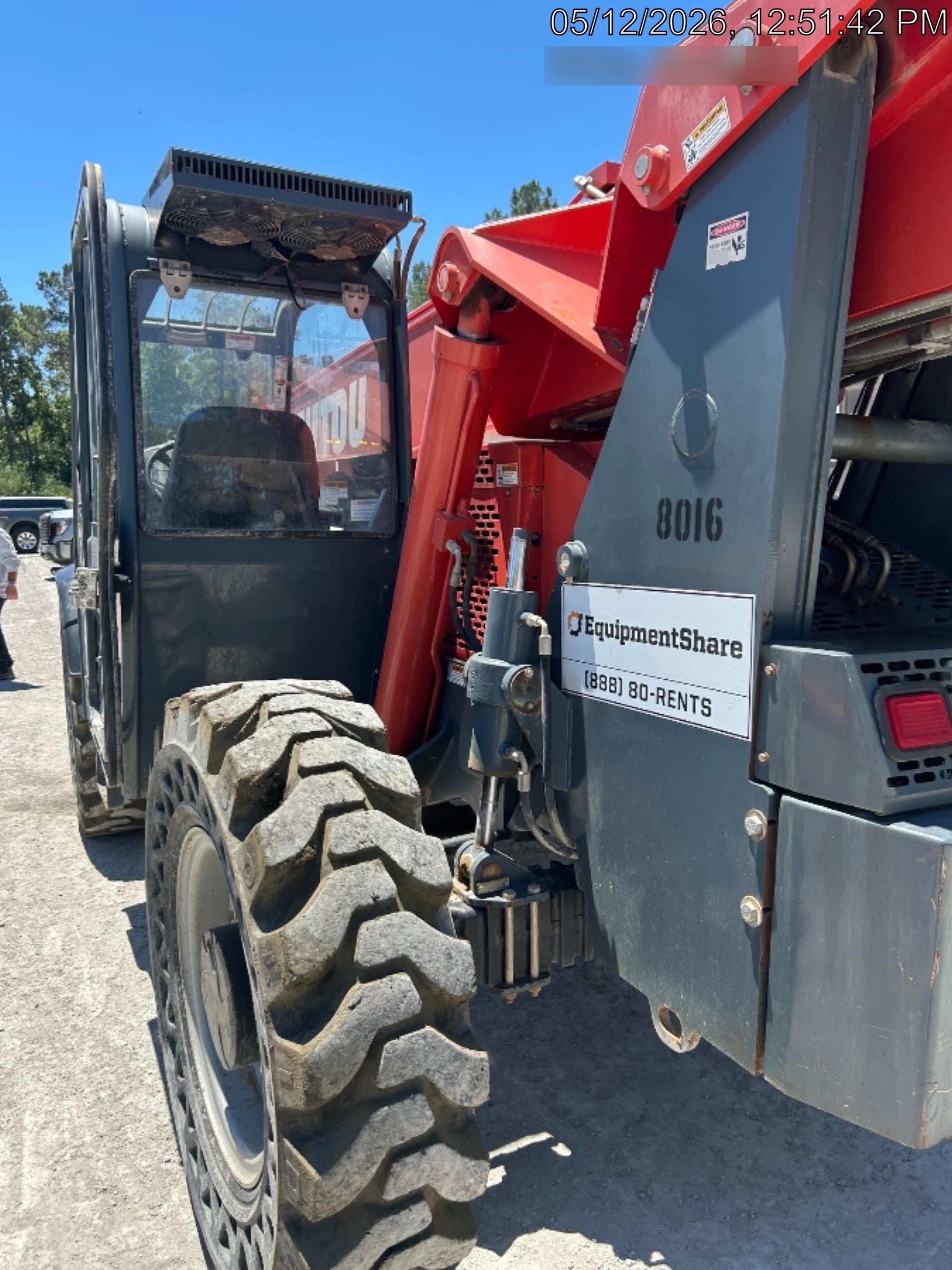 2018 Manitou MTA10055 Manitou MTA 10055 w/Cab/Heat/AC, Work Lights/Strobe, Aux Hyd, Solid Tires, Lift Hook, 66" Carriage, 60" Forks