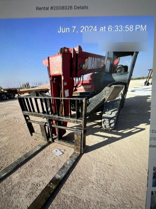 2018 Manitou 12042 Manitou MTA 12042 w/Open ROPS, Work Lights/Strobe, Aux Hyd, Solid Tires, Lift Hook, 66" Carriage, 72" Forks, Outriggers