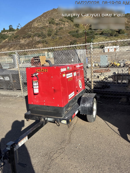 2022 Shindaiwa DGW400MDL Kubota D902 Engine, 23 HP, Dual Op Welder, Wire, Arc, Droop Stick, Tig, and CC Stick Functionality, Simulphase, 3 Phase and 1 Phase Gen Output, Single Axle NB Trlr, Slr Trckl Chrg 12V 12W, Fire Ext
