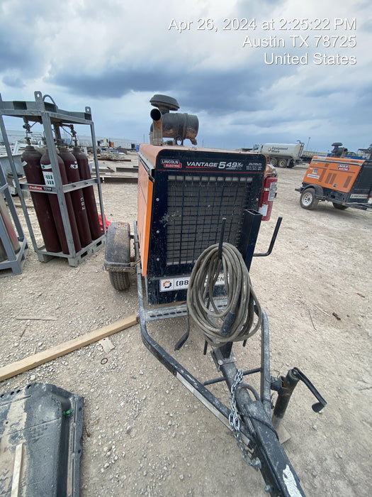 2021 Lincoln Electric Vantage 549X Ready Pak 3, ORANGE (includes trailer, cable rack, fender light kit)