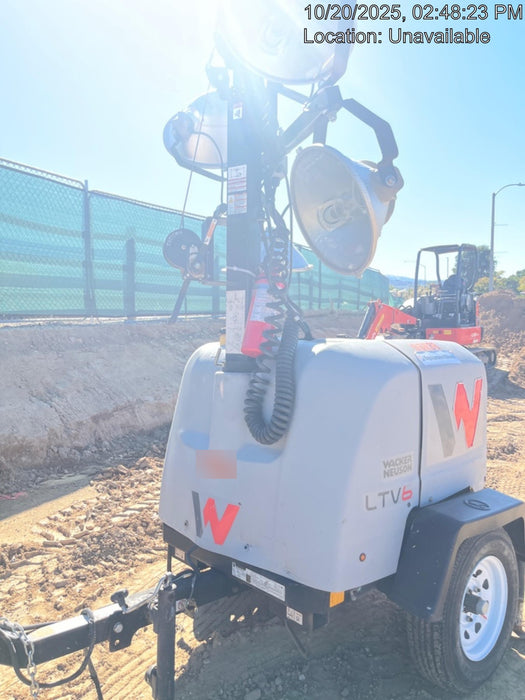 2019 Wacker Neuson LTV6L-MH Wacker Neuson LTV6L Mobile Light Tower w/Fuel Level Sensor Installed
