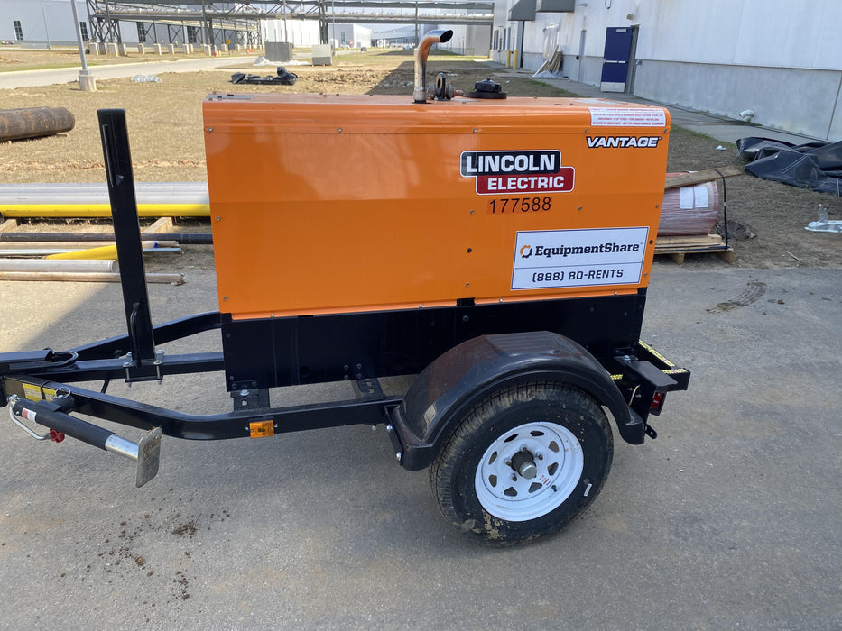 2021 Lincoln Electric Vantage 322 Vantage 322 Ready Pak 3 w/ Decals, ORANGE (includes trailer, cable rack, fender light kit) NO Telematics