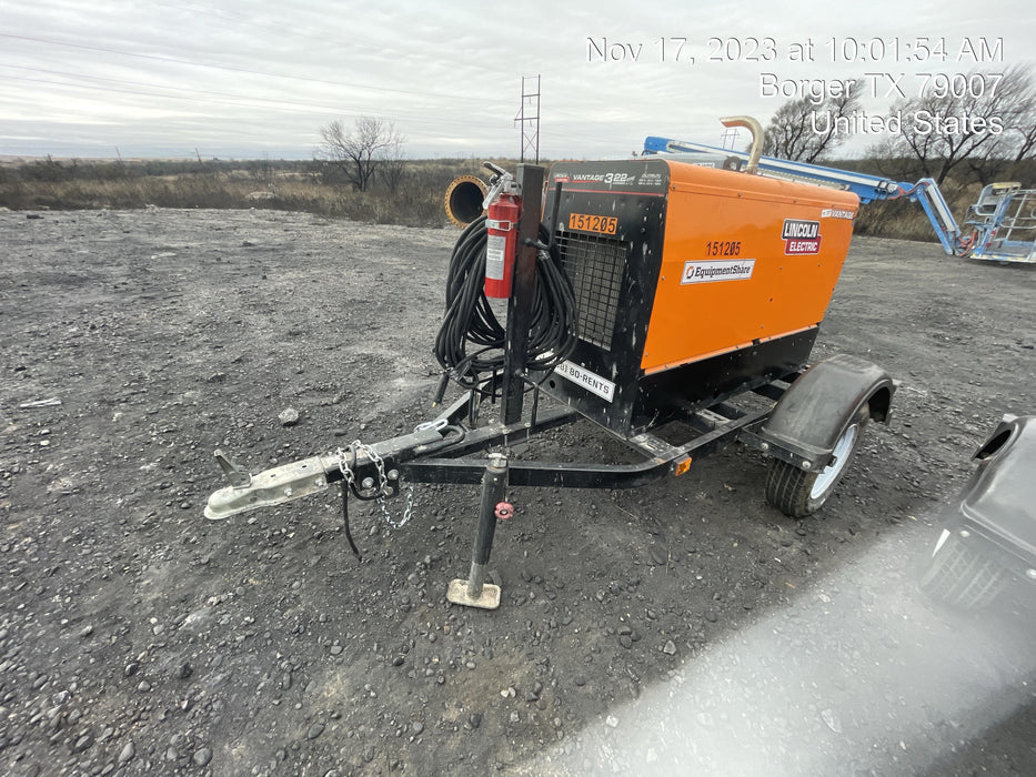 2021 Lincoln Electric Vantage 322 Vantage 322 Ready Pak 3 w/ Telematics & Decals, ORANGE (includes trailer, cable rack, fender light kit)