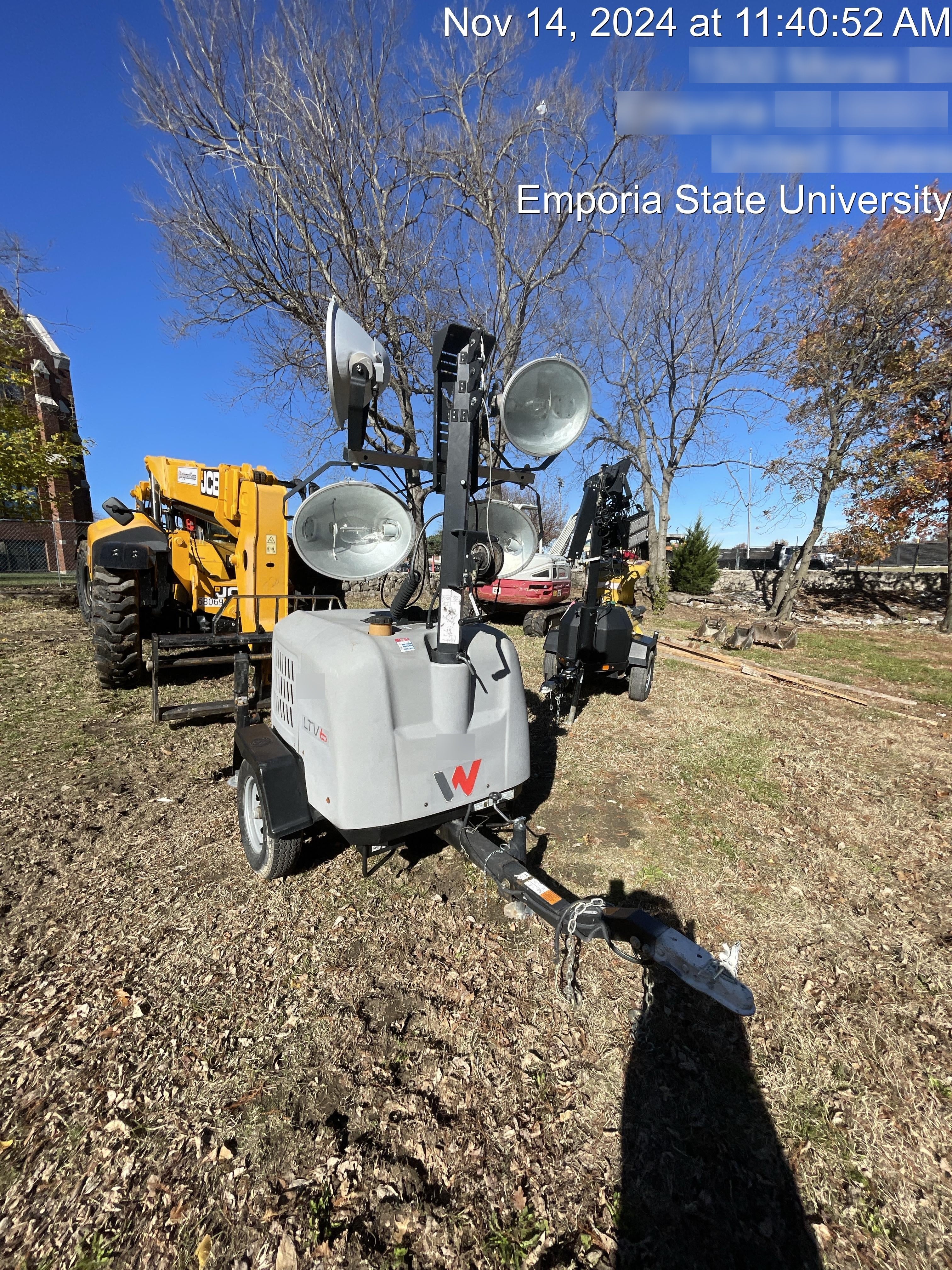 2018 Wacker Neuson LTV6L-MH Wacker Neuson LTV6L Mobile Light Tower w/Fuel Level Sensor Installed