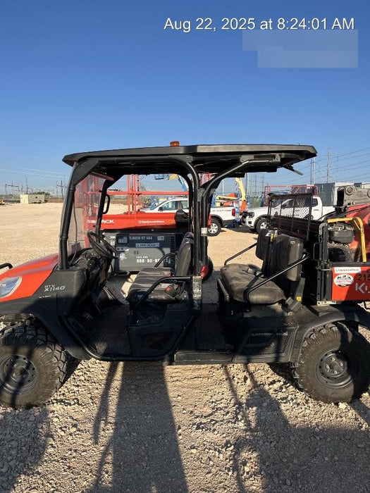 2022 Kubota RTV-X1140W-H Plastic Canopy, Windshield Acrylic Clear, LED Strobe Light, Wire Harness Kit, Back up Alarm