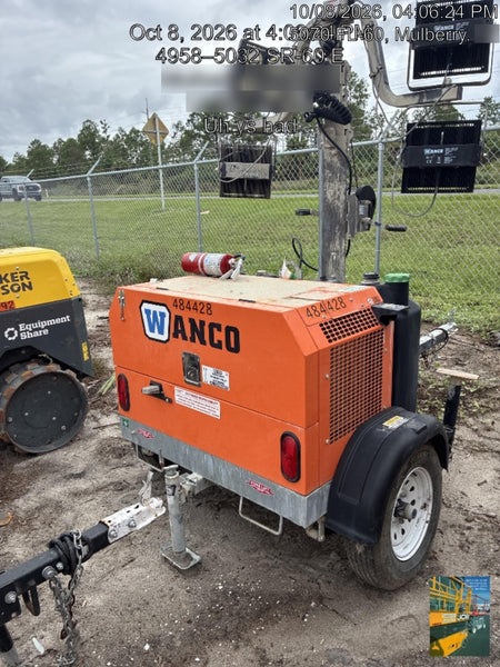 2024 Wanco WLTT-4MM4K Diesel, Mitsubishi L2E, 9.0HP @1800 rpm, Deep Sea Controller, Shore Power Plug, Auto Start, (4) 350W LED Floodlights, 4kW Generator, 60 Gal Fuel Tank, 2" Ball, T3