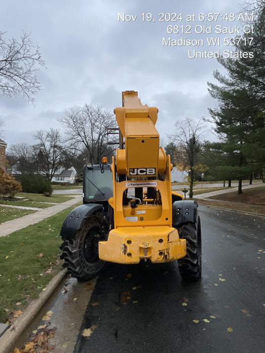 2020 JCB 510-56 Cab/Heat/Air, 74 HP, Solid Tires, STD Worklight, Beacon, Aux Hydraulics, Lifting Eye, Back up Alarm w/66" Carriage/60" Forks