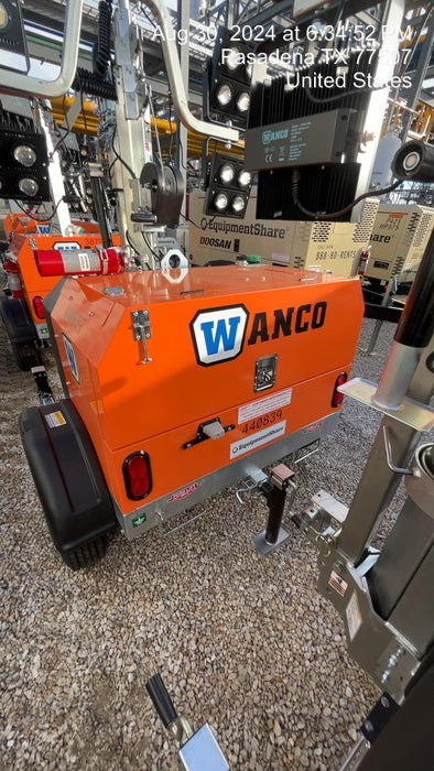 2024 Wanco WLTT-4MM4K Diesel, Deep Sea Controller, Shore Power Plug, Auto Start, (4) 350W LED Floodlights, 4kW Generator, 60 Gal Fuel Tank, 2" Ball, T3