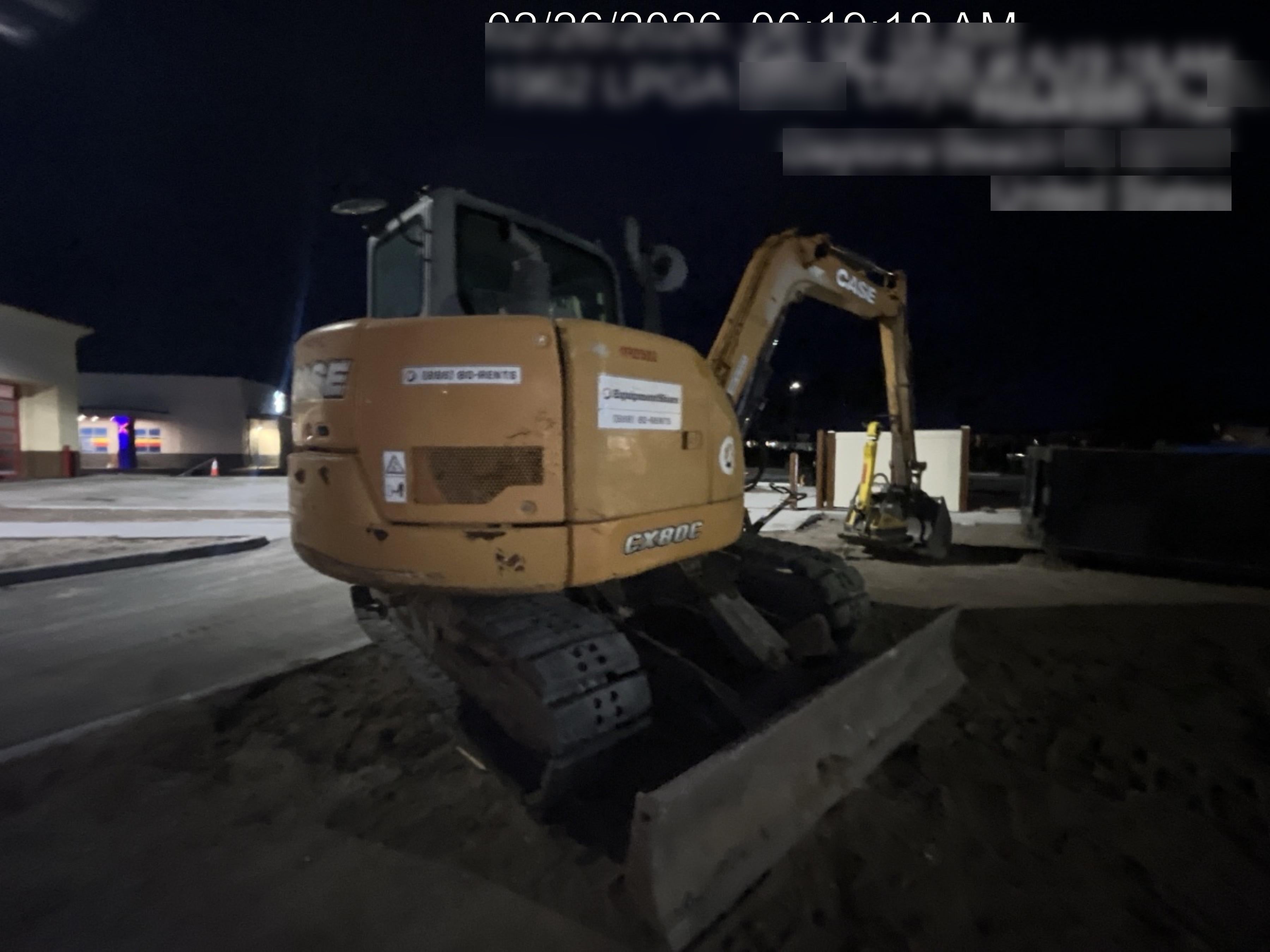2015 Case CX80C CLOSED CAB, A/C, RUBBER TRACKS PADS, 7'-2" ARM