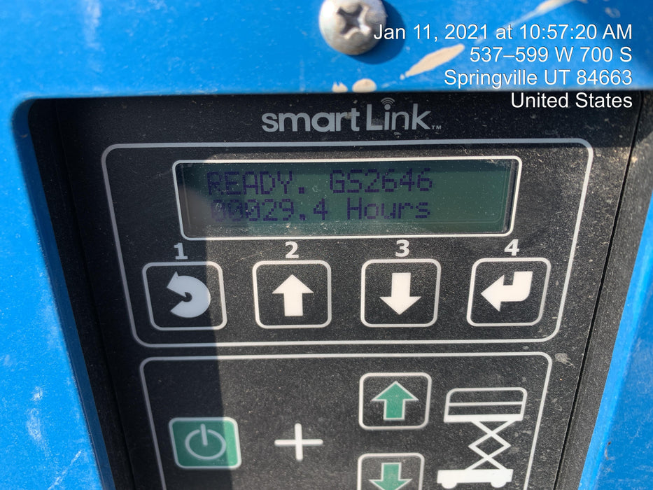 2019 Genie GS-2646 folding rails with full height swing gate