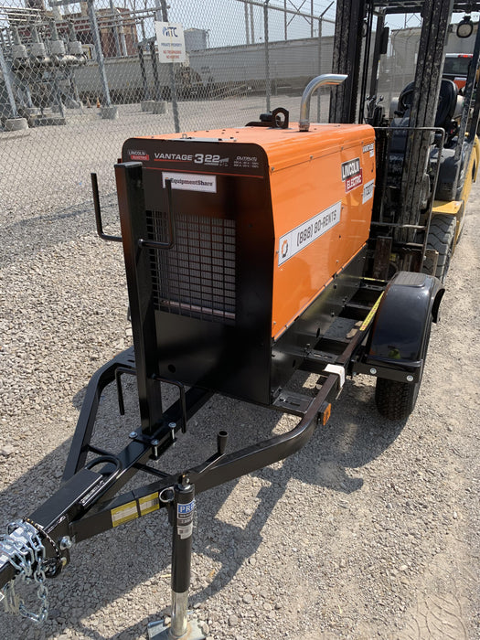 2021 Lincoln Electric Vantage 322 Vantage 322 Ready Pak 3 w/ Decals, ORANGE (includes trailer, cable rack, fender light kit) NO Telematics