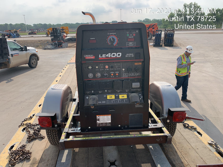 2022 Lincoln Electric LE400 Kubota V1505, Trlr, Cable Rack, Light Kit, ES Decals, T3