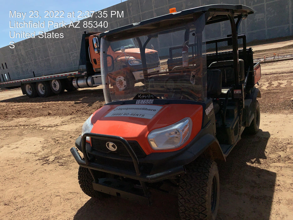 2021 Kubota RTV-X1140W-H Plastic Canopy, Windshield Acrylic Clear, LED Strobe Light, Wire Harness Kit, Back up Alarm