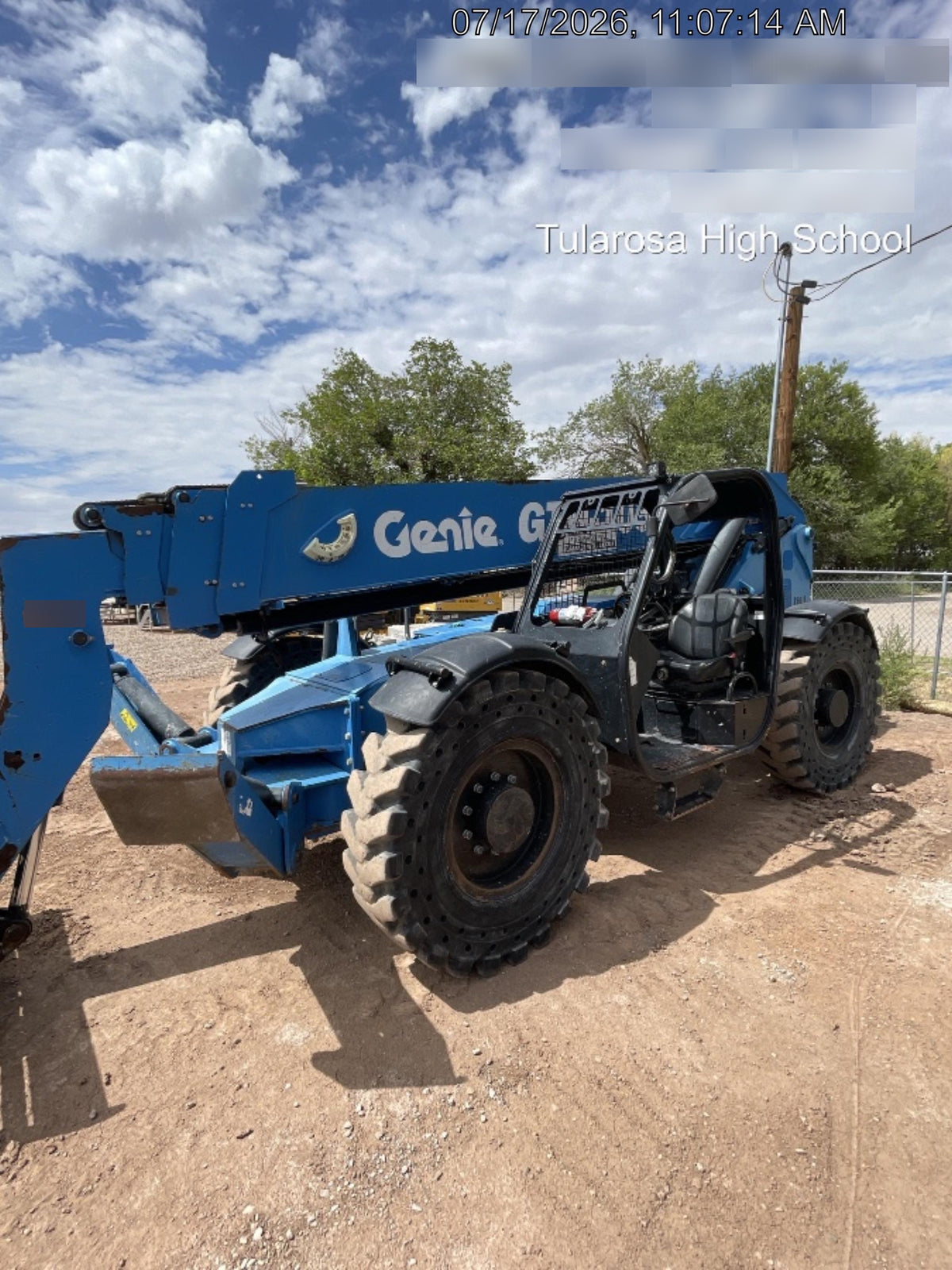 2018 Genie GTH-1056 Genie GTH-1056 w/ROPS, Work Lights, Solid Tires, RH Cab Mesh, Beacon, 60" Carriage and Forks