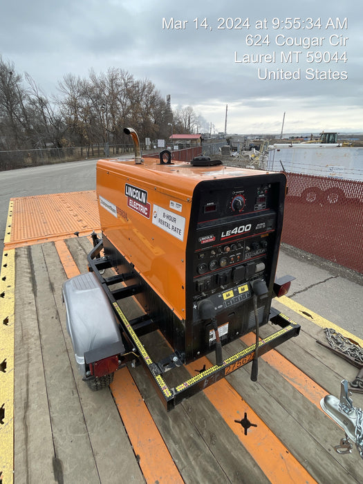 2022 Lincoln Electric LE400 Kubota V1505, Trlr, Cable Rack, Light Kit, ES Decals, T3