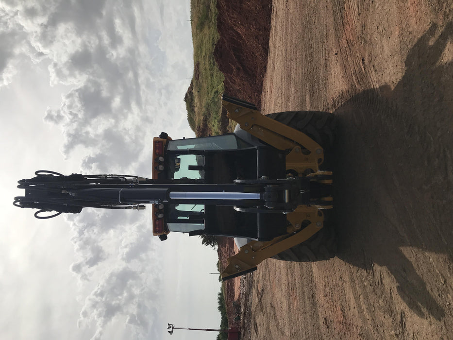 2020 John Deere 410L - Extendable Stick Cab/Heat/Air, 4WD, Extendable Stick, Pilot Controls, 2 Way Hydraulics, TAG Manual QC