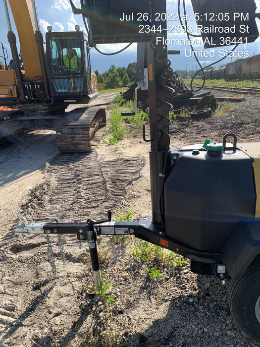 2022 Allmand NLV3GR (4) LED Light Fixture 350W, 23' Vertical Mast, 3kW Prime, Towable, Deep Sea L401, Leveling Jacks, Yanmar T4F 5.8hp