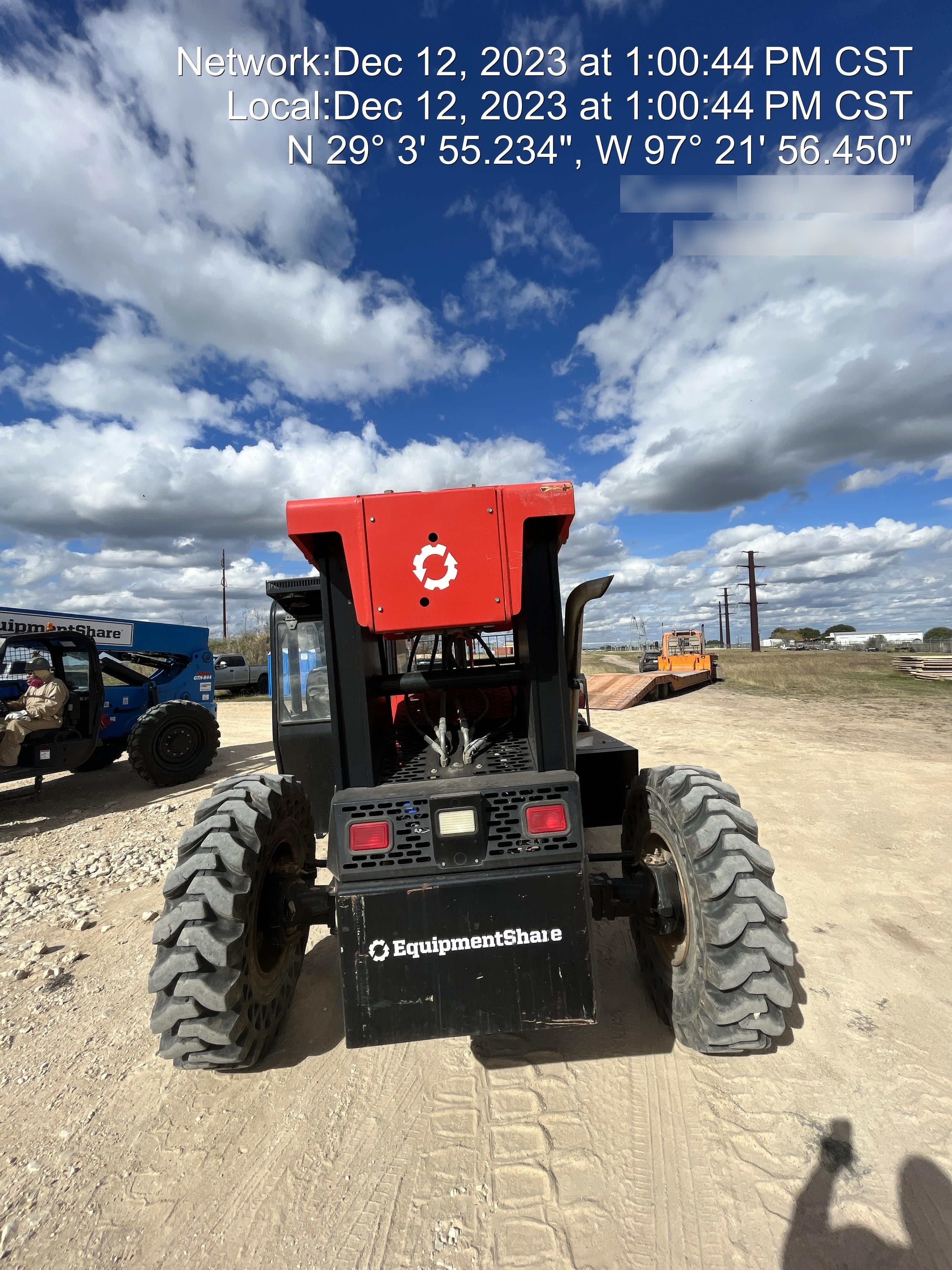 2019 Manitou MTA8044 74hp T4F, Cab/Heat/Air, Cab and Boom LED work lights, Auxiliary Hydraulics, Solid Tires, Amber strobe, Lift Hook 66" Carriage, 60" Forks
