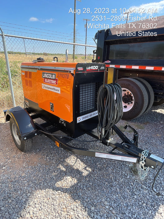 2022 Lincoln Electric LE400 Kubota V1505, Trlr, Cable Rack, Light Kit, ES Decals, T3