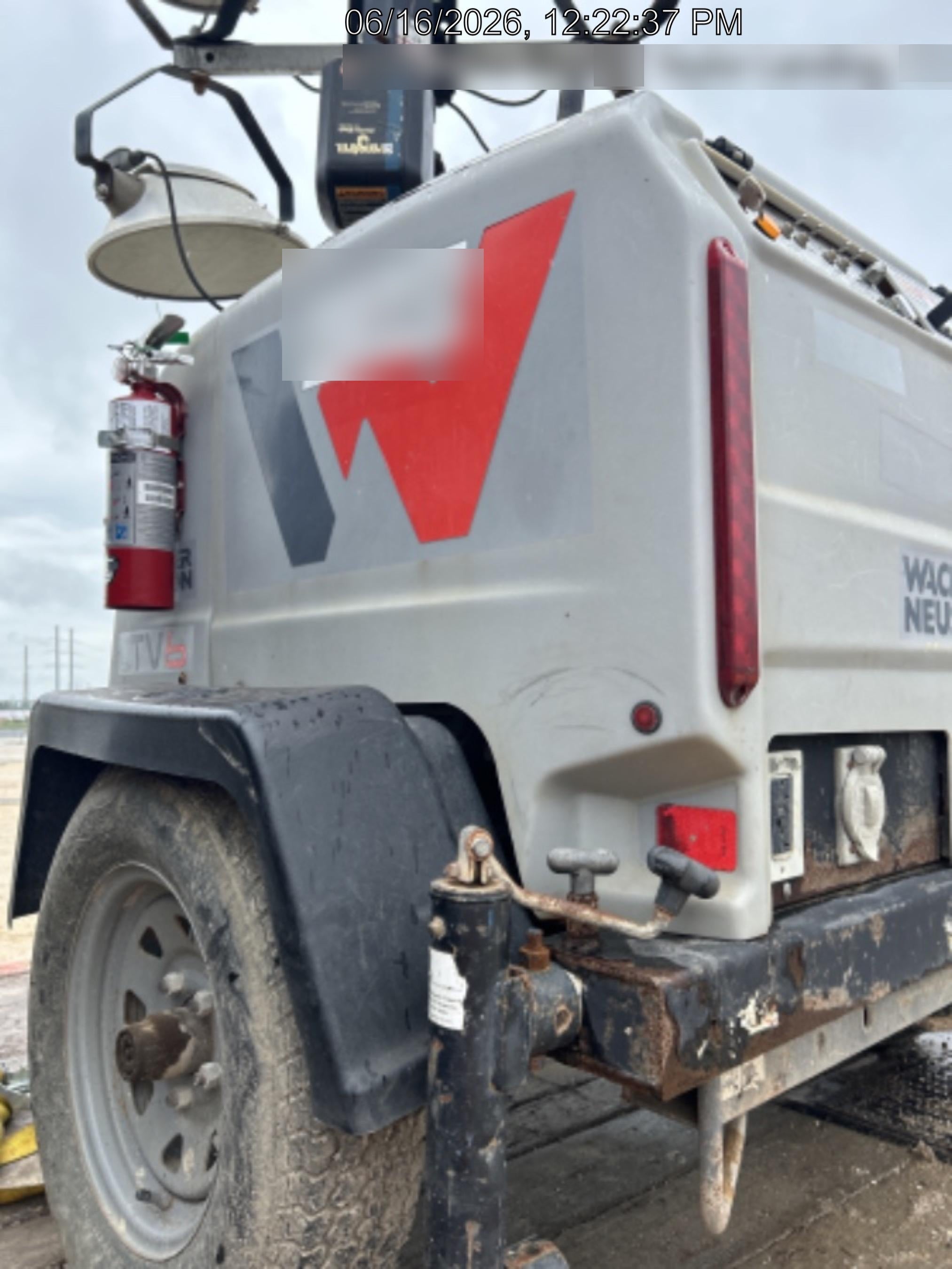 Wacker Neuson LTV6K-MH Power mast, 1100W MH, Fuel Sensors, Wiring Harness
