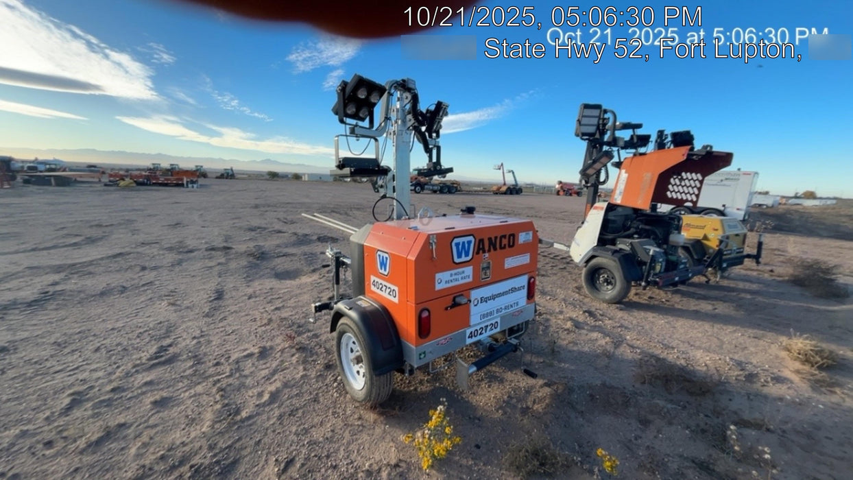 2024 Wanco WLTT-4MM4K Diesel, Deep Sea Controller, Shore Power Plug, Auto Start, (4) 350W LED Floodlights, 4kW Generator, 60 Gal Fuel Tank, 2" Ball, T3