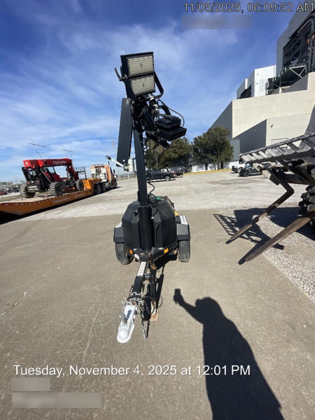 2022 Allmand NLV3GR (4) LED Light Fixture 350W, 23' Vertical Mast, 3kW Prime, Towable, Deep Sea L401, Leveling Jacks, Yanmar T4F 5.8hp