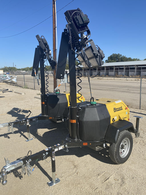 2022 Allmand NLV3GR (4) LED Light Fixture 350W, 23' Vertical Mast, 3kW Prime, Towable, ES Decals, T3
