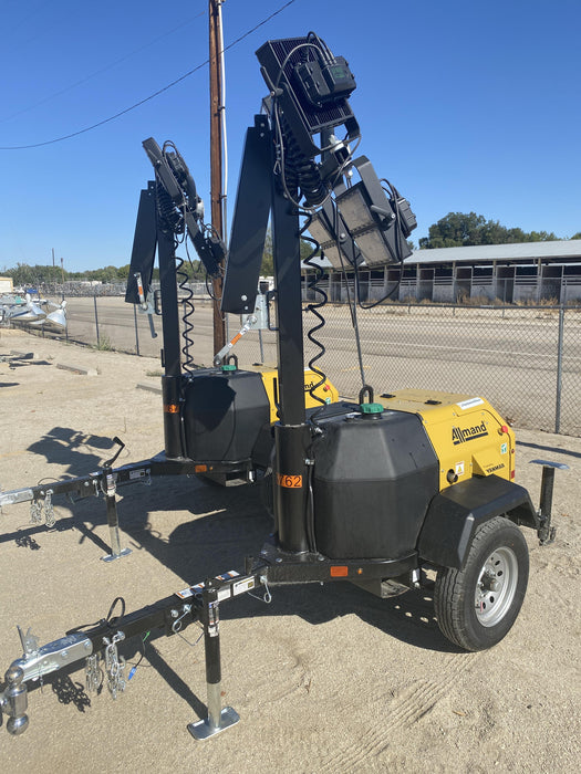 2022 Allmand NLV3GR (4) LED Light Fixture 350W, 23' Vertical Mast, 3kW Prime, Towable, ES Decals, T3