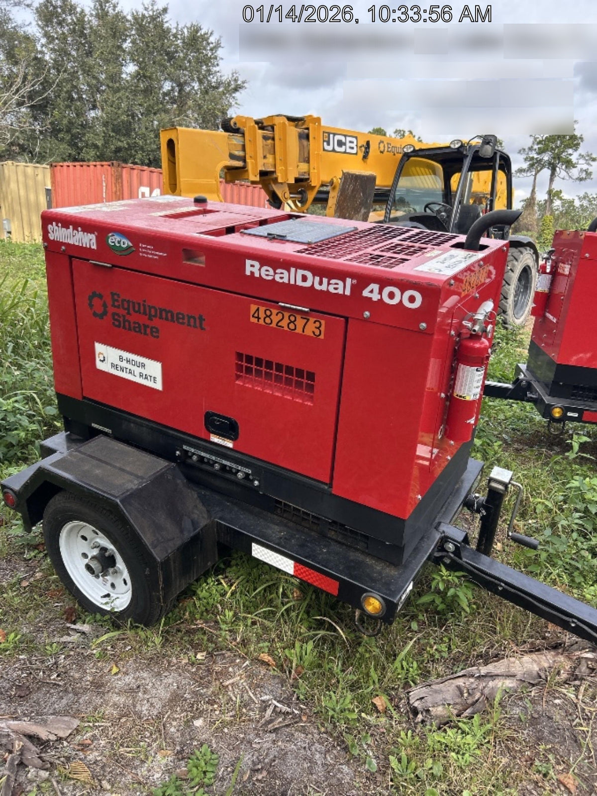 2024 Shindaiwa DGW400DML Kubota D902 Engine, 23 HP, Dual Op Welder, Wire, Arc, Droop Stick, Tig, and CC Stick Functionality, Simulphase, 3 Phase and 1 Phase Gen Output, Single Axle NB Trlr, Slr Trckl Chrg 12V 12W, Fire Ext, T3
