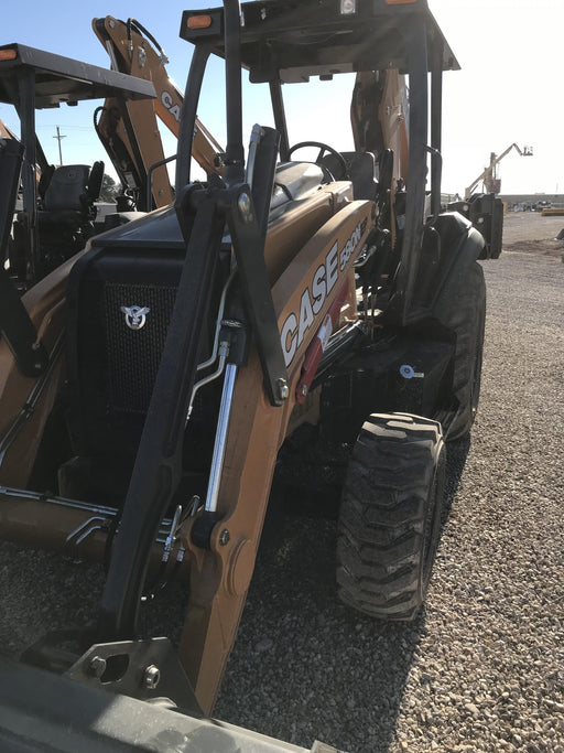 2019 Case 580N EP Canopy, 4WD, 1-Way Aux Hydraulics, Pilot Controls, Ride Control and Loader Aux Hydraulics, 900 LB. Front CWT, 82" HD LONG LIP (1 CU. YD.) W/BOCE AND LIFT EYES, FLIP OVER/STABILIZER PADS COMB