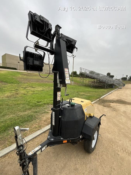 2021 Allmand NLV3GR (4) LED Light Fixture 350W, 23' Vertical Mast, 3kW Prime, Towable, Deep Sea L401, Leveling Jacks, Yanmar T4F 5.8hp