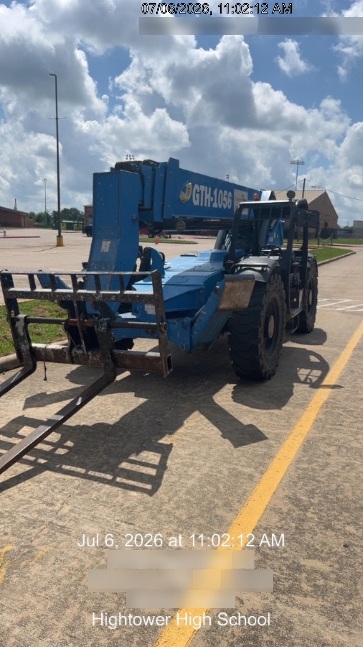 2019 Genie GTH-1056 Canopy, Solid RT Tires, LED Work Lights, Beacon 60" QA Carriage, 60" Forks