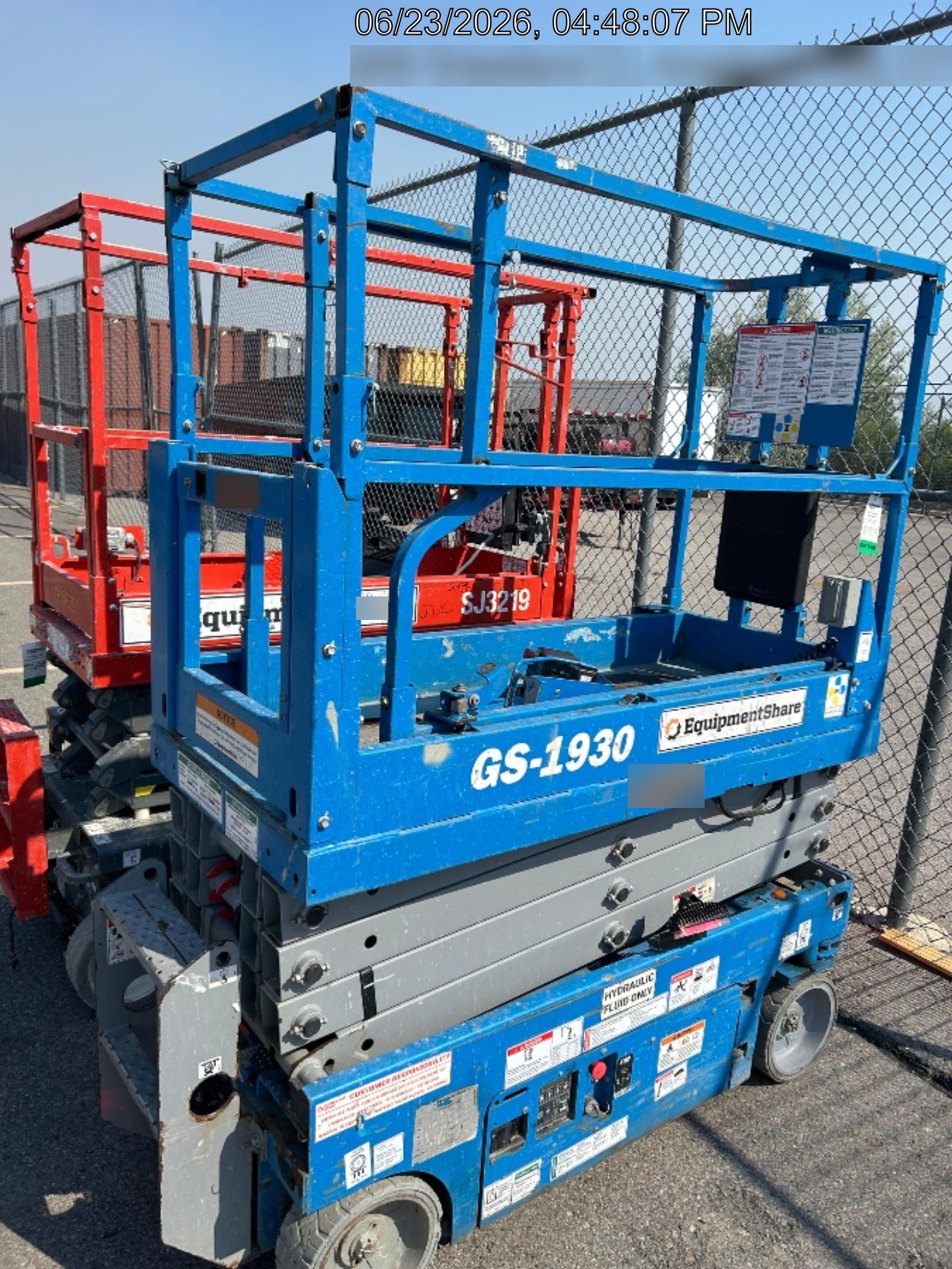 2020 Genie GS-1930 Solid Non Marking Tires, Beacon, Folding rails with half height swing gate