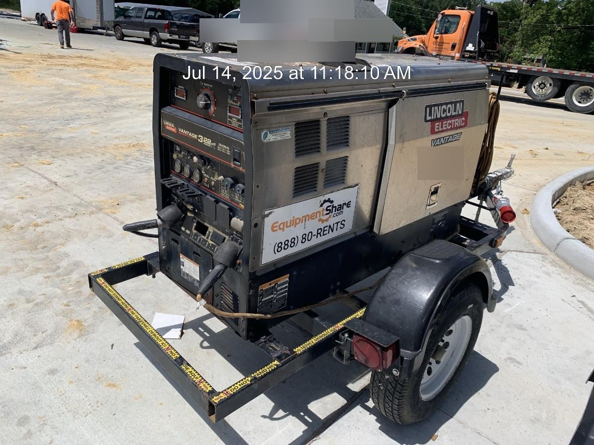 2018 Lincoln Electric Vantage 322 Lincoln Vantage 322 Welder Ready Pak 3 - Vantage 322, Trailer, Fender and light kit, Cable rack