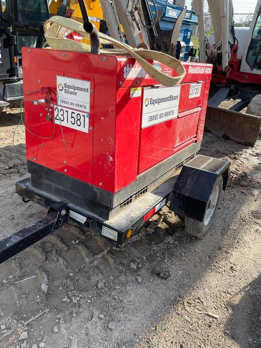 2022 Shindaiwa DGW400MDL Kubota D902 Engine, 23 HP, Dual Op Welder, Wire, Arc, Droop Stick, Tig, and CC Stick Functionality, Simulphase, 3 Phase and 1 Phase Gen Output, Single Axle NB Trlr, Slr Trckl Chrg 12V 12W, Fire Ext