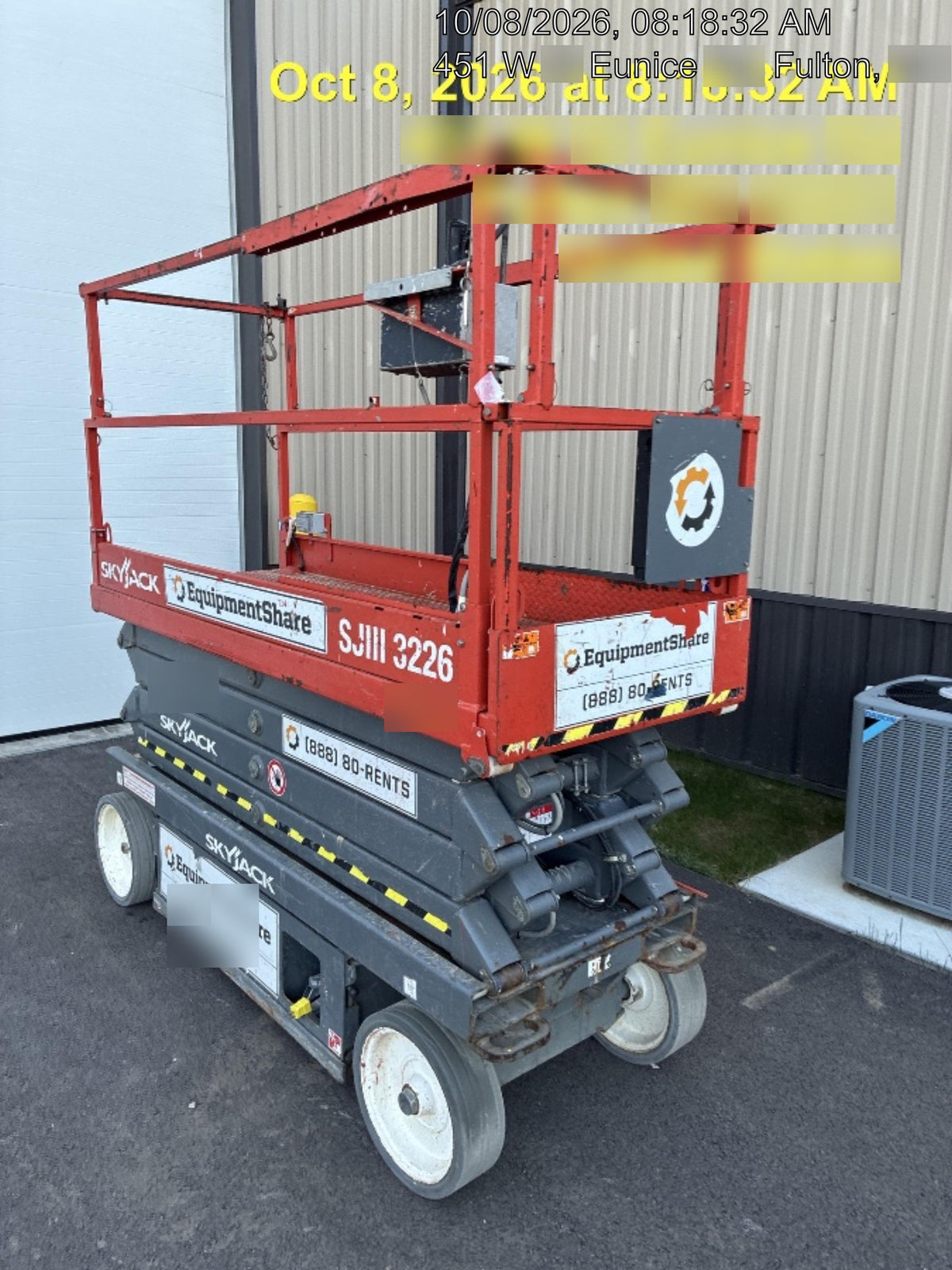 2019 Skyjack SJIII-3226 Standard Options