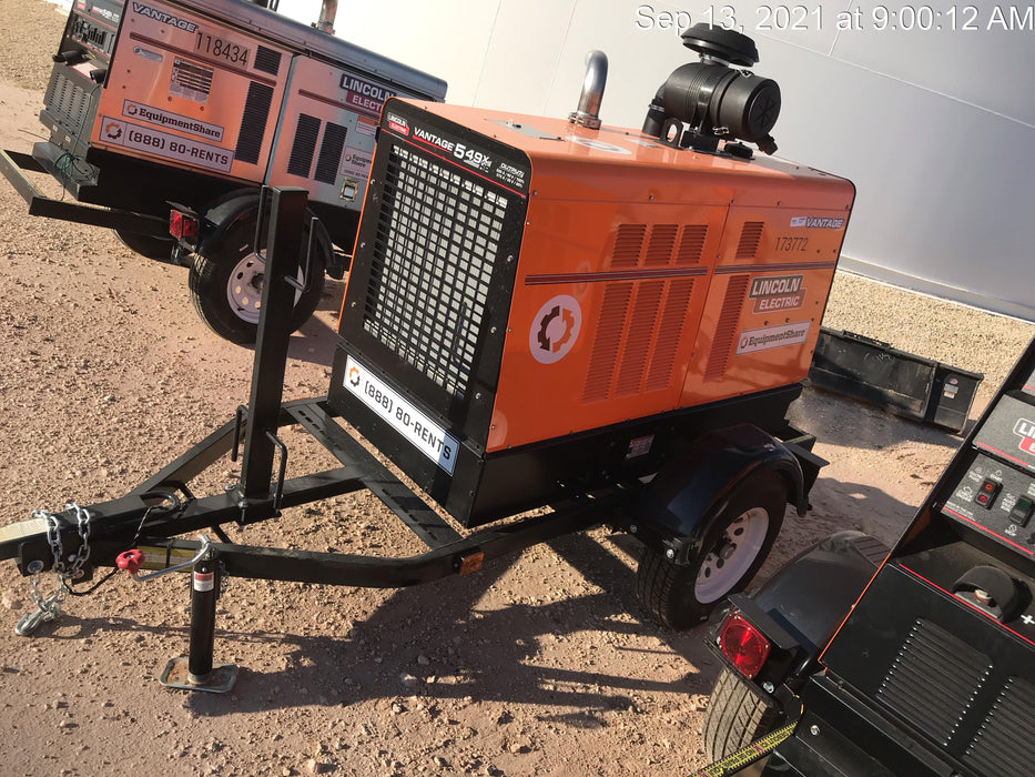 2021 Lincoln Electric Vantage 549X Ready Pak 3, ORANGE (includes trailer, cable rack, fender light kit)