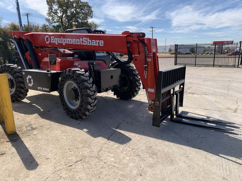 2020 Manitou MTA8044 74hp T4F, Open ROPS, Cab and Boom LED work lights, Auxiliary Hydraulics, Solid Tires, Amber strobe, Lift Hook w/66" Carriage, 60" Forks