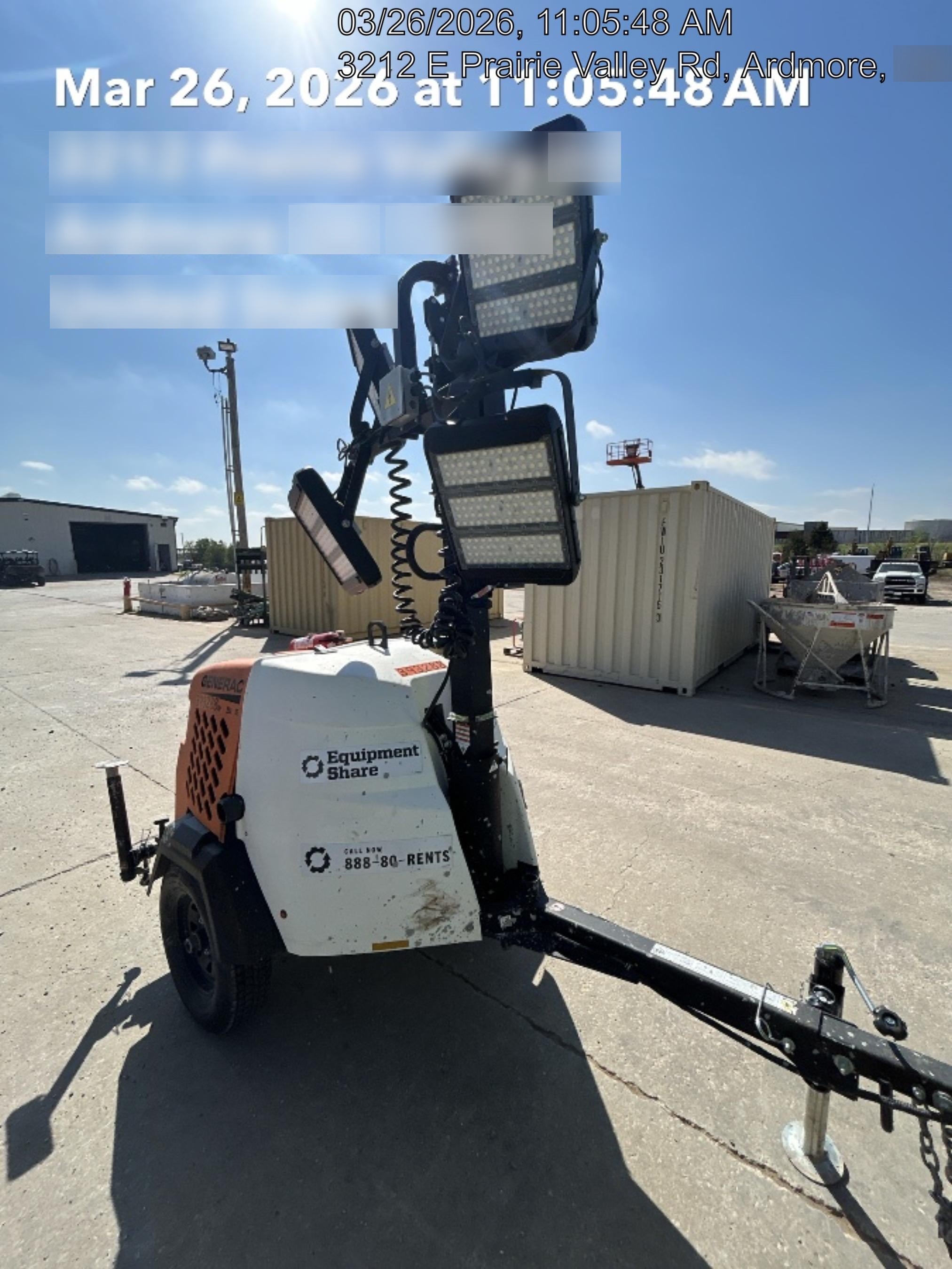 2024 Generac MLT2 Diesel, Flex Switch 120V Input, Powerzone Controller, 
(4) 320W LED Lights, 4kW Generator, 39.9 Gal Fuel Tank, 2" Ball, T3