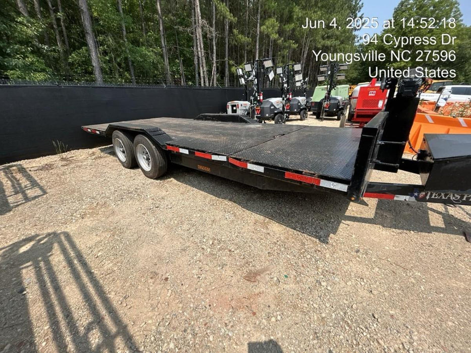 2024 TEXAS PRIDE TRAILERS 21' Lowboy Gravity Tilt Bed 14K Bumper Pull Trailer
