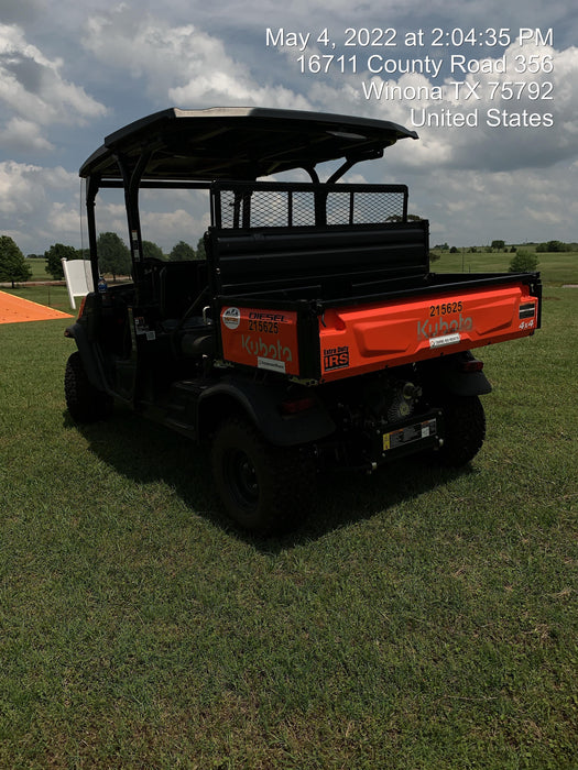 2022 Kubota RTV-X1140W-H Plastic Canopy, Windshield Acrylic Clear, LED Strobe Light, Wire Harness Kit, Back up Alarm