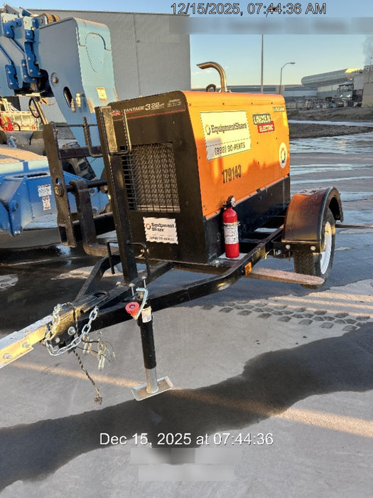 2021 Lincoln Electric Vantage 322 Vantage 322 Ready Pak 3 w/ Decals, ORANGE (includes trailer, cable rack, fender light kit) NO Telematics