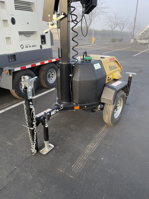 2022 Allmand NLV3GR (4) LED Light Fixture 350W, 23' Vertical Mast, 3kW Prime, Towable, ES Decals, T3