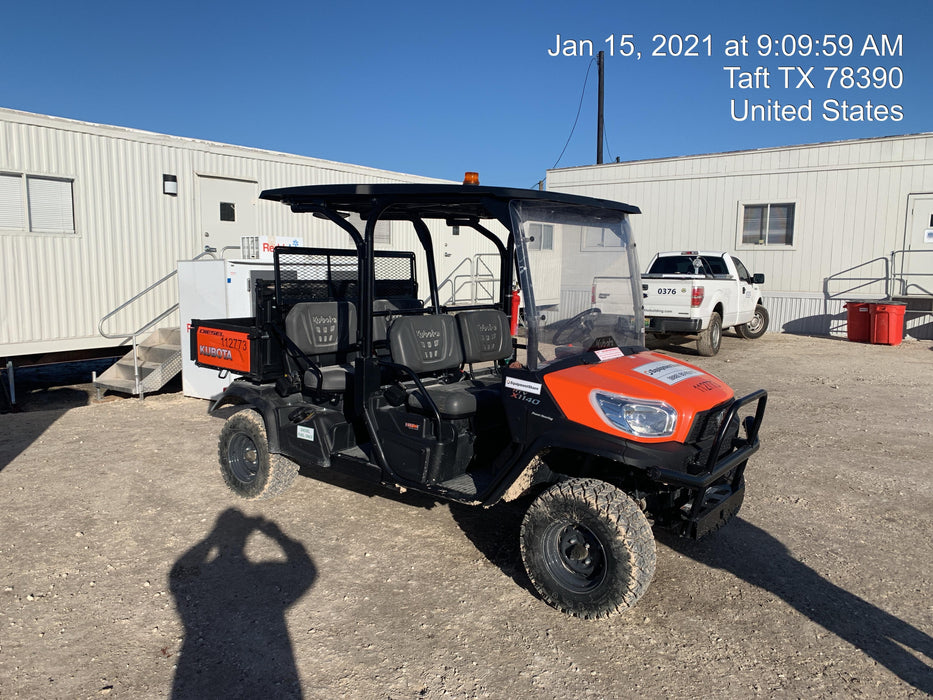 2020 Kubota RTV-X1140 4 Seat UTV, 4WD, Canopy, Standard Rental Spec