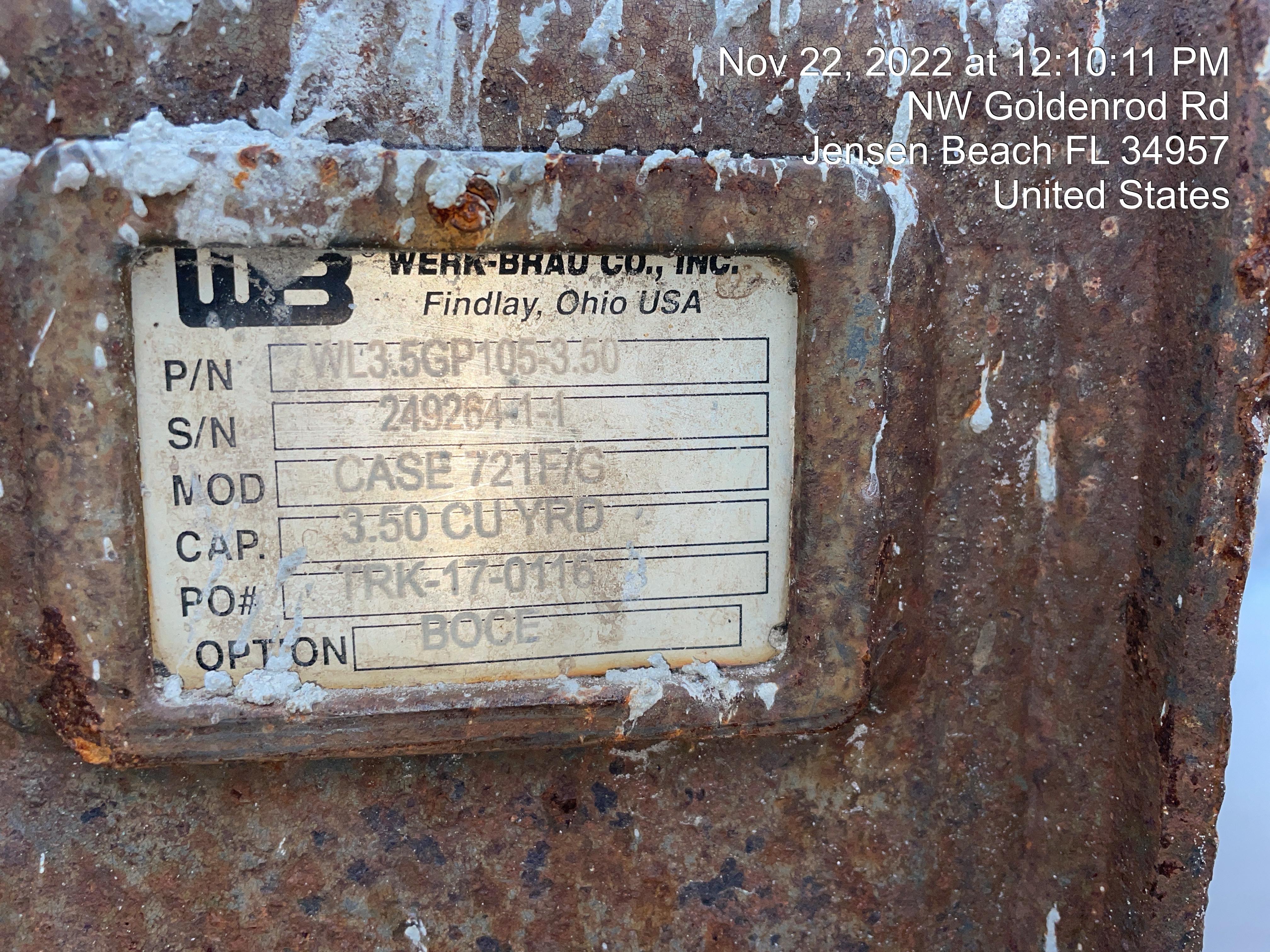 2018 WERK-BRAU 3.5 cu yd Bucket - Werk-Brau