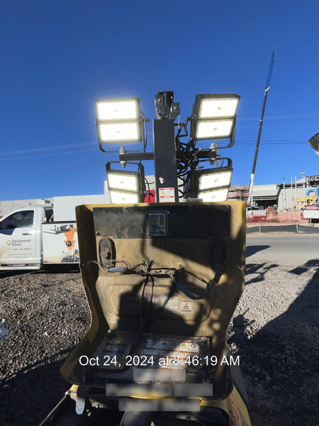 2022 Allmand NLV3GR (4) LED Light Fixture 350W, 23' Vertical Mast, 3kW Prime, Towable, Deep Sea L401, Leveling Jacks, Yanmar T4F 5.8hp